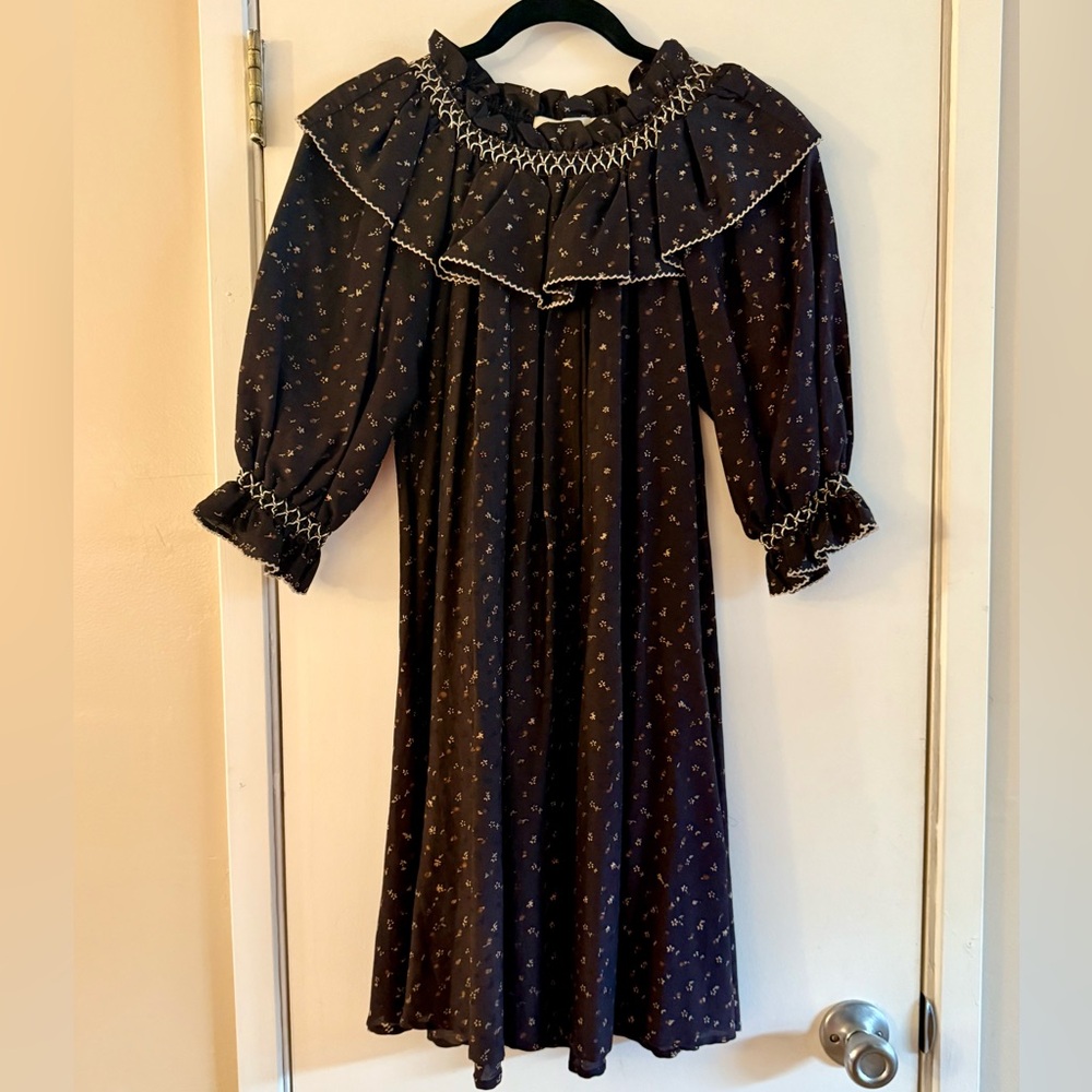 Christy Dawn Macy Dress in Noir Ditsy - Picture 2 of 10